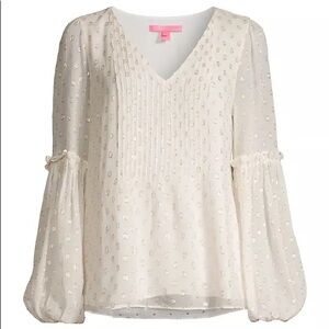 NWT Lilly Pulitzer Cleme Long Sleeve Blouse
